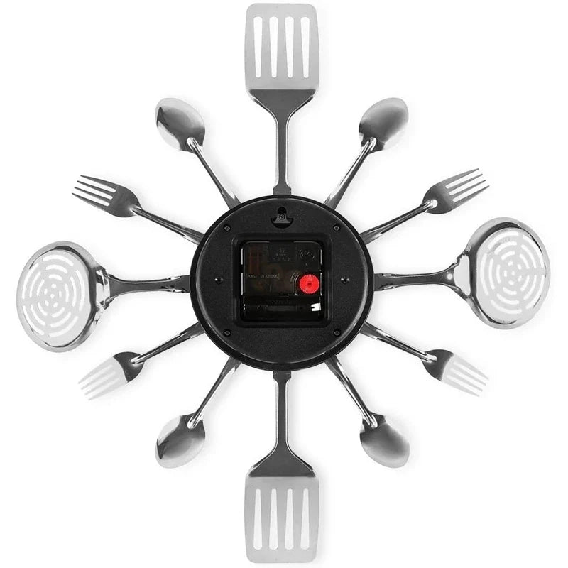 Large Kitchen Wall Clocks with Spoons and Forks,Great Home decor and Nice Gifts,Wall Clock Creativ Tableware Wall Clock - view 4