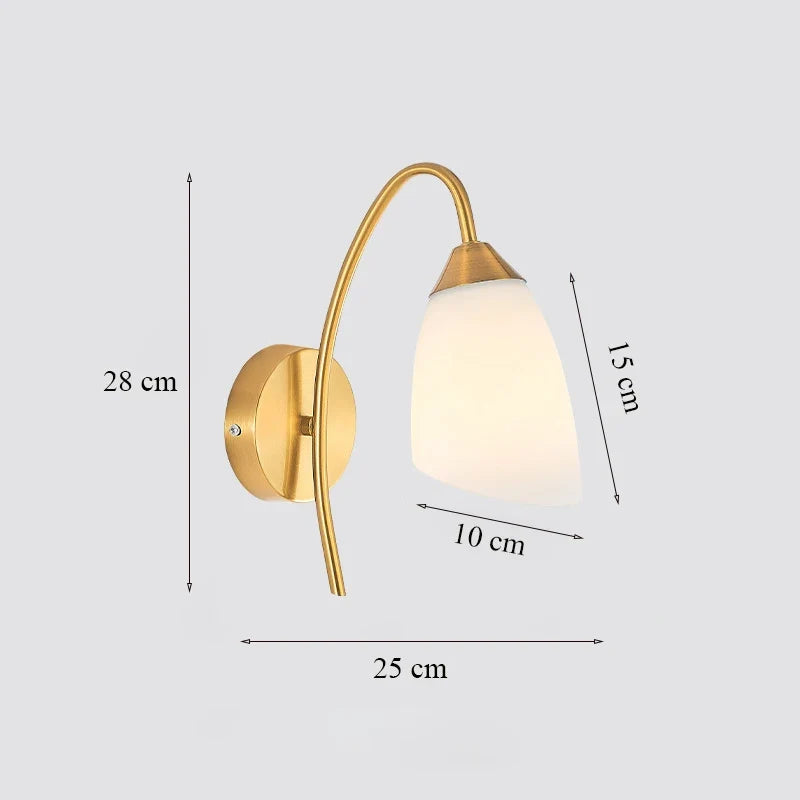 Art decorative luxury glass wall sconce for interior - 3 / LED Bulb