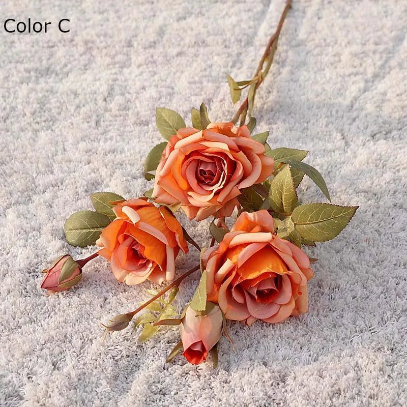 New decoration autumn rose wines curly artificial flowers luxury - view 5