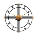 Modern Minimalist Iron Wall Clock, Nordic Style, Mute Clock, Living Room, 50cm - 50cm