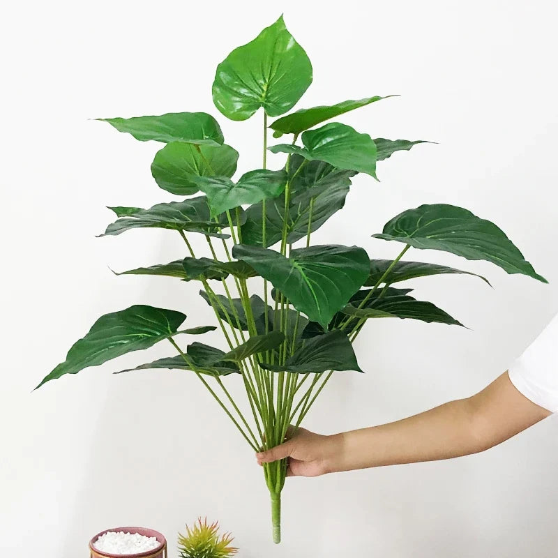Artificial plants monstera large leaves for interior decoration - view 6
