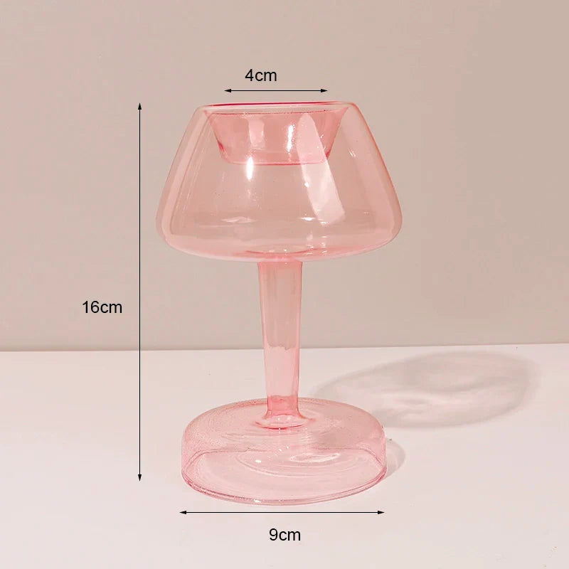 Classic retro glass candlesticks for wedding and interior decoration - 009-14