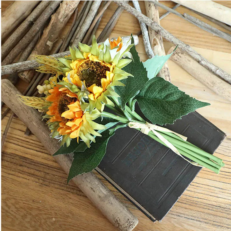 Bouquet of artificial sunflowers for wedding and floral decoration - view 6