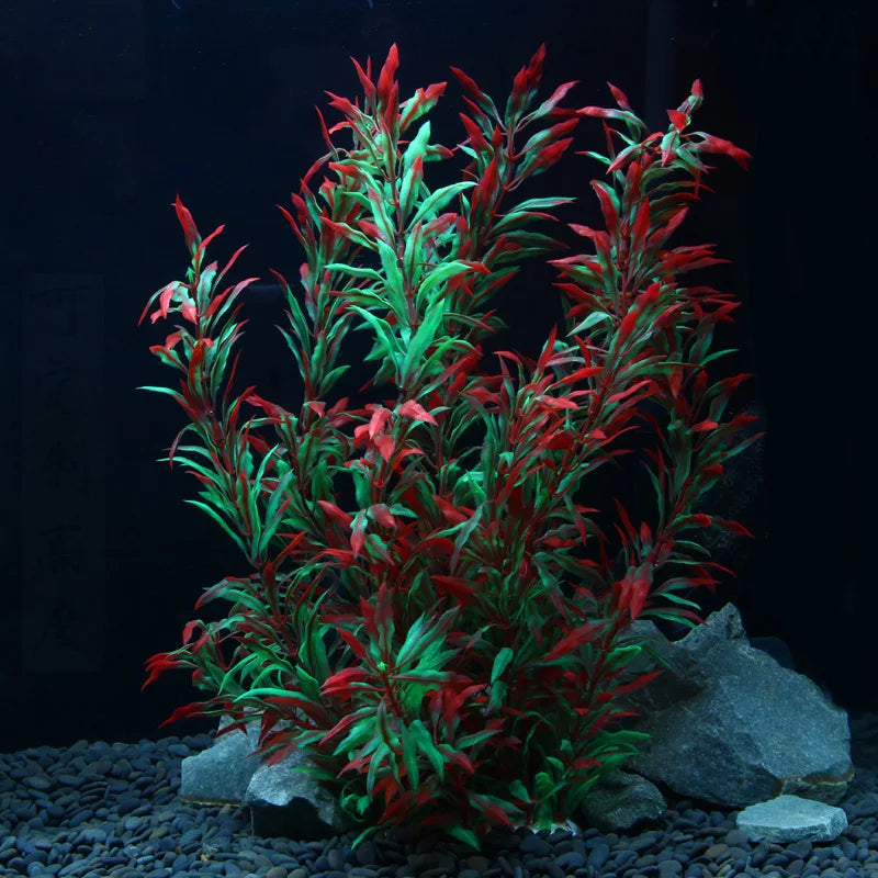 Artificial aquatic grass for aquarium decoration with plastic plants