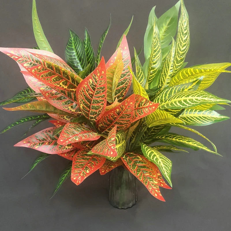 Plastic artificial tropical decorative palm branches - view 2