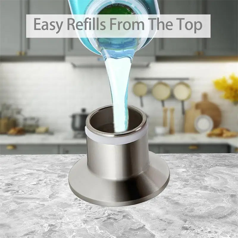 Liquid soap dispenser with brass pump for kitchen - view 9