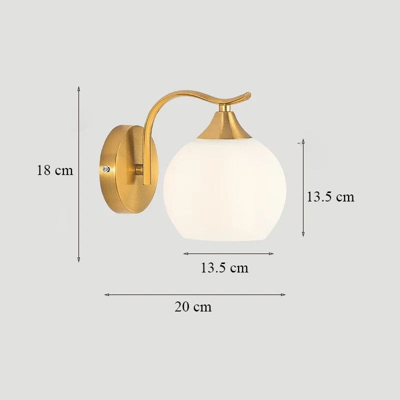 Art decorative luxury glass wall sconce for interior - 7 / LED Bulb