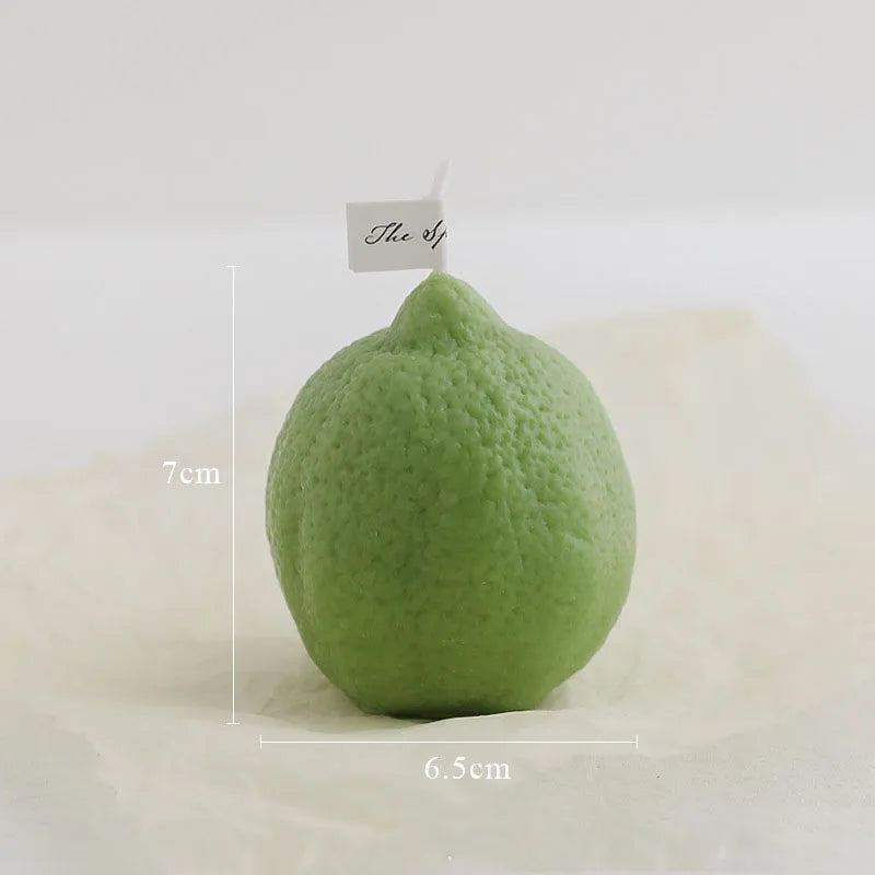 Candle fragrant lemon artisan for photo decoration and parties - 2