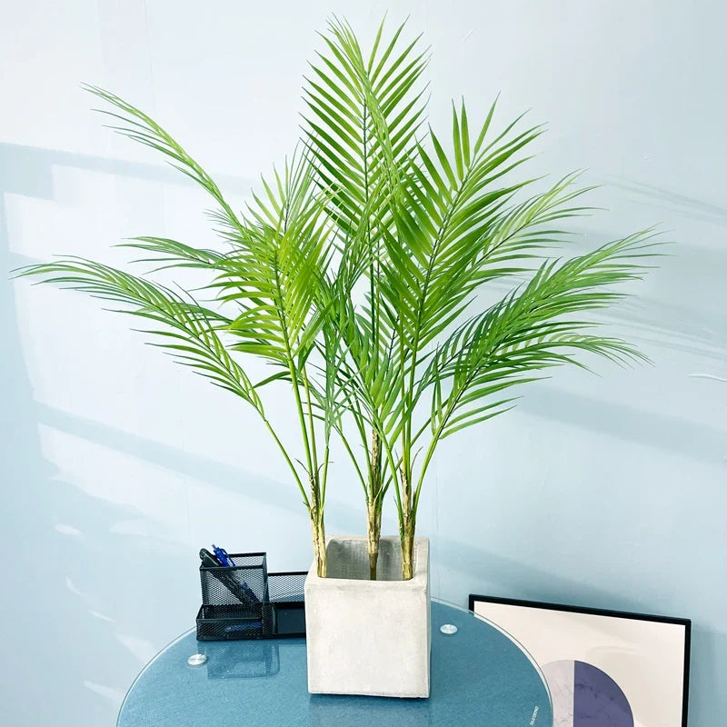 Tropical artificial palm plants with leaves monstera garden decoration - view 2