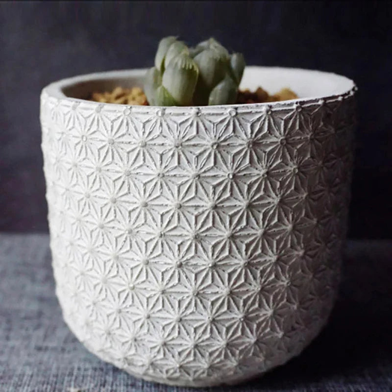 Silicone mold for concrete flower pot handicraft gardening