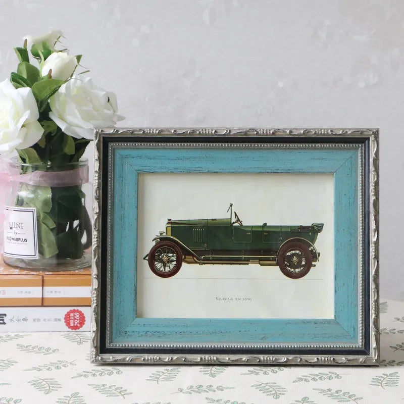 Photo frame retro solid wood for family decoration - view 6