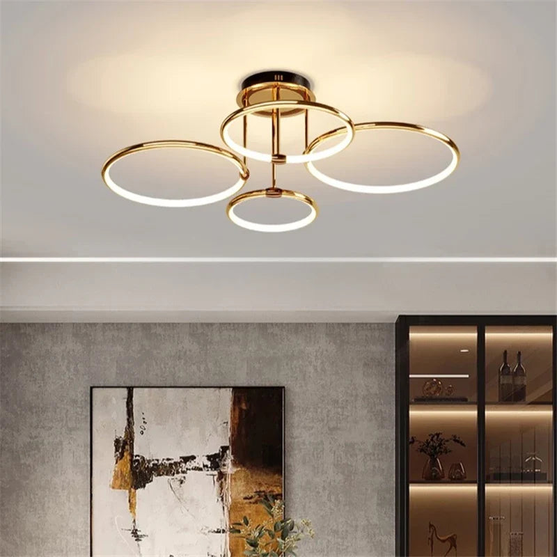 Postmodern led chandelier ring for modern Nordic decoration