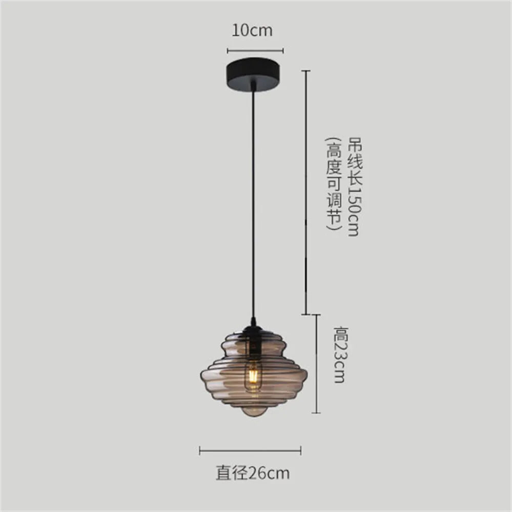 LED pendant light in glass for a modern cottagecore decor - One