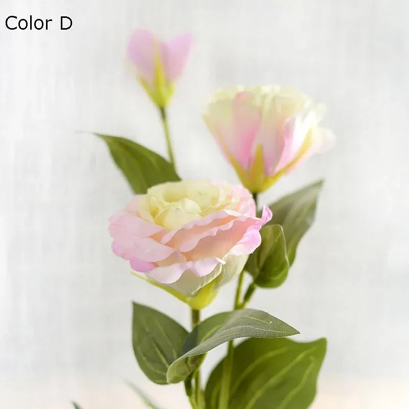 Artificial flowers wholesale decoration wedding eustoma silk 3 branches - view 4
