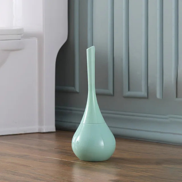 Quick drain toilet brush practical cleaning tool - Green