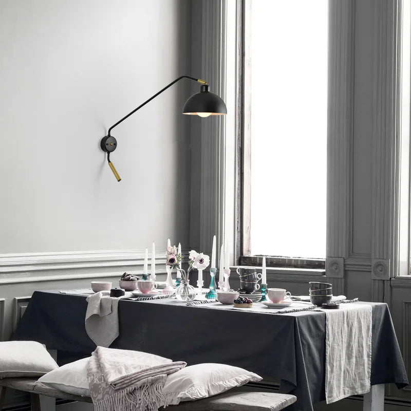 LED style vintage industrial wall sconces Nordic decor - view 3