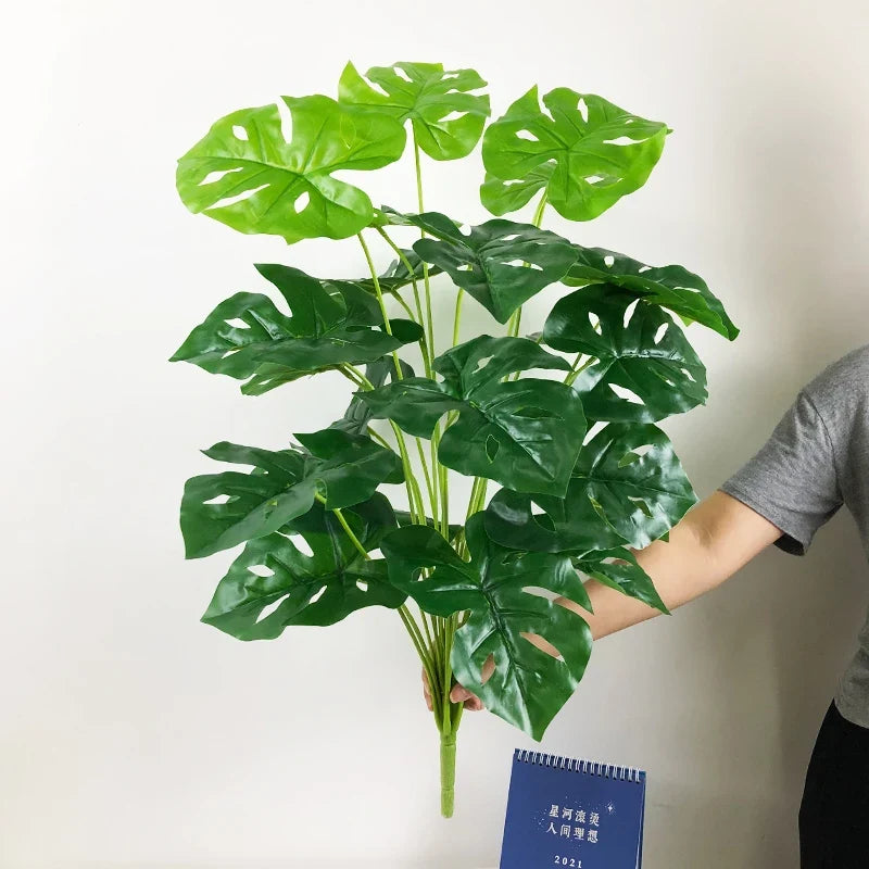 Tropical artificial plants monstera decorative foliage for outdoor interior - view 6