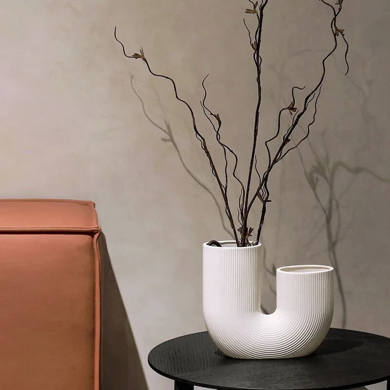 Nordic Ceramic Vase for Home Decoration, Simple Flower Pot, Living Room, Interior, Office, Desktop, Table decor, Accessories - view 5