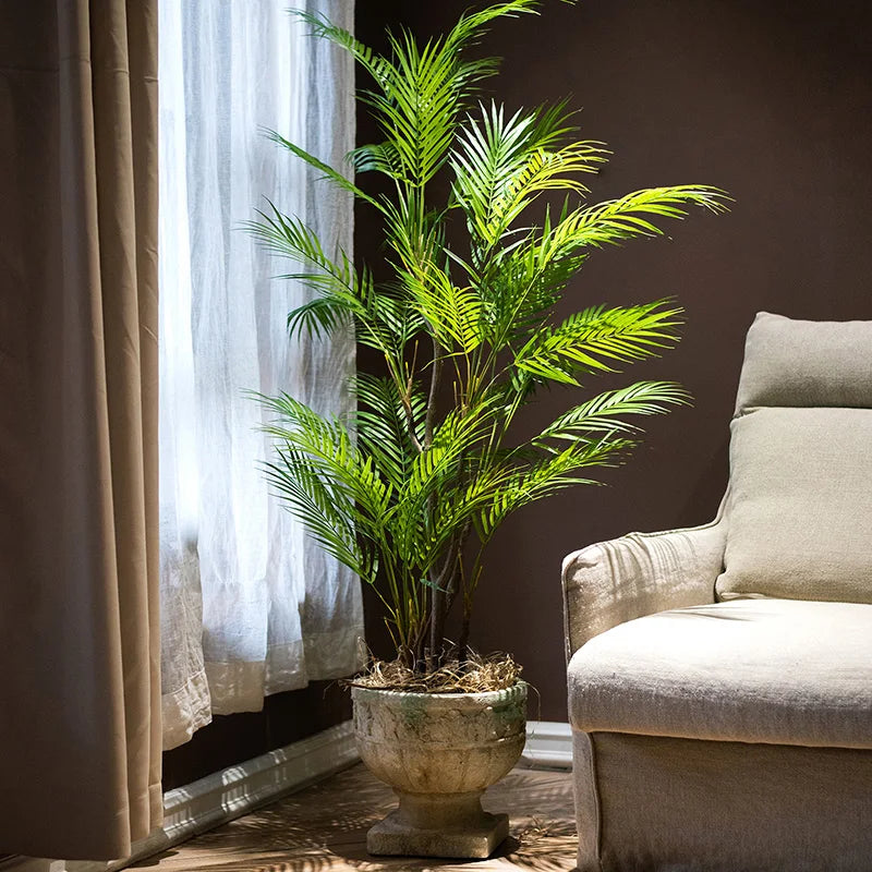 Tropical plants artificial palm realistic plastic branches - view 6