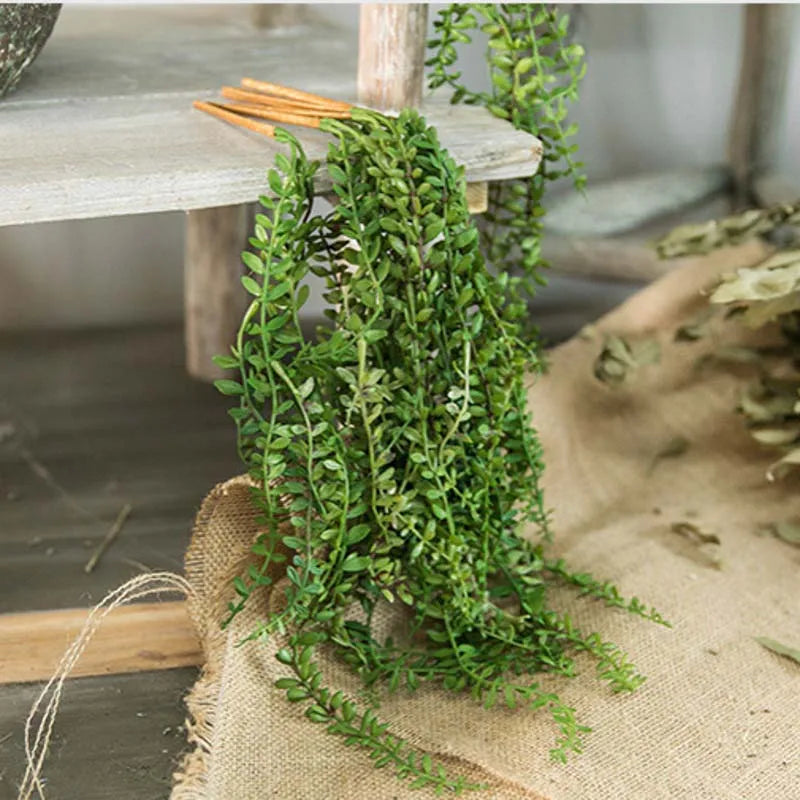 Artificial succulent plants for wall decoration in rattan - view 2