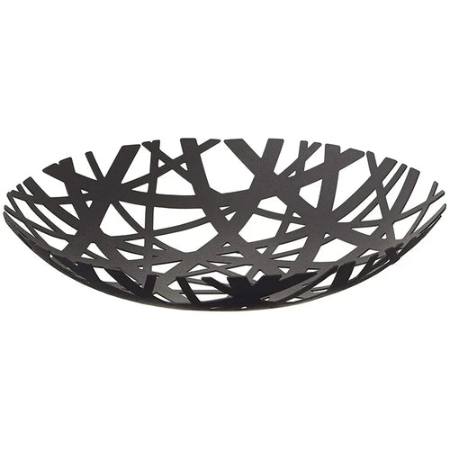 2498 Tower Fruit Bowl - Modern Kitchen Counter Basket Holder,Black - Black