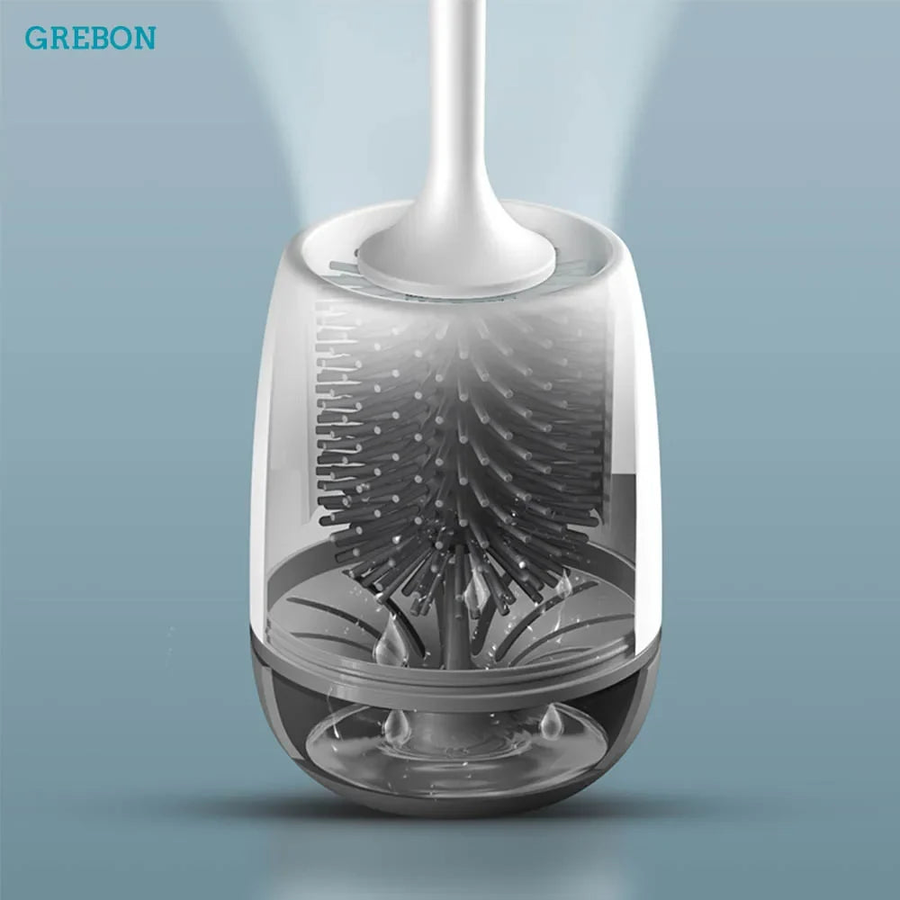 Self-cleaning silicone brush holder for bathroom - view 5