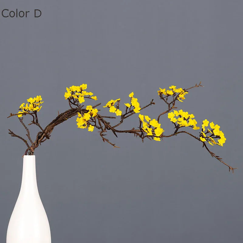 Artificial cherry flower branch for autumn decoration - D
