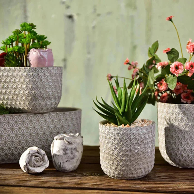 Silicone mold for concrete flower pot handicraft gardening - view 4