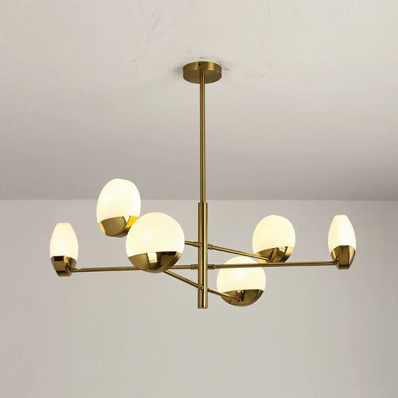 Modern LED glass chandelier creative design for elegant interior