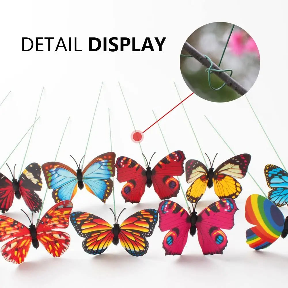 10 flower jars with coloured butterflies - view 7
