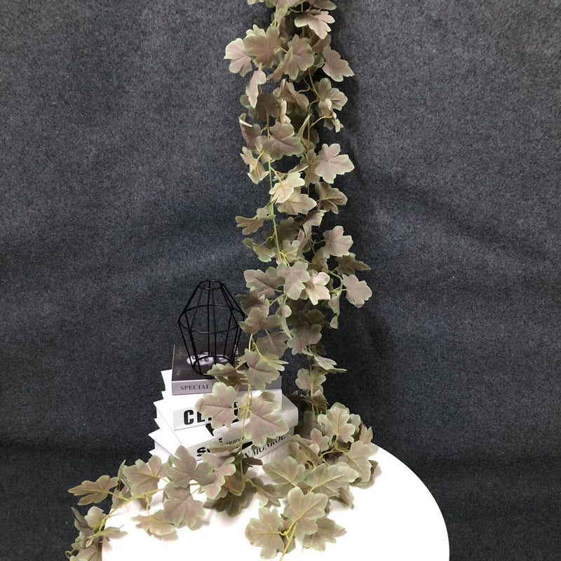 Artificial rattan maple leaves for interior and exterior decoration