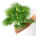 Tropical artificial plants monstera and plastic palm for decoration - 50cm 12 feuilles