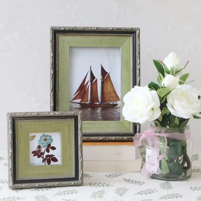 Photo frame retro solid wood for family decoration - view 3