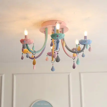 Modern ceiling lamp for children's room with light-filled sockets - view 4