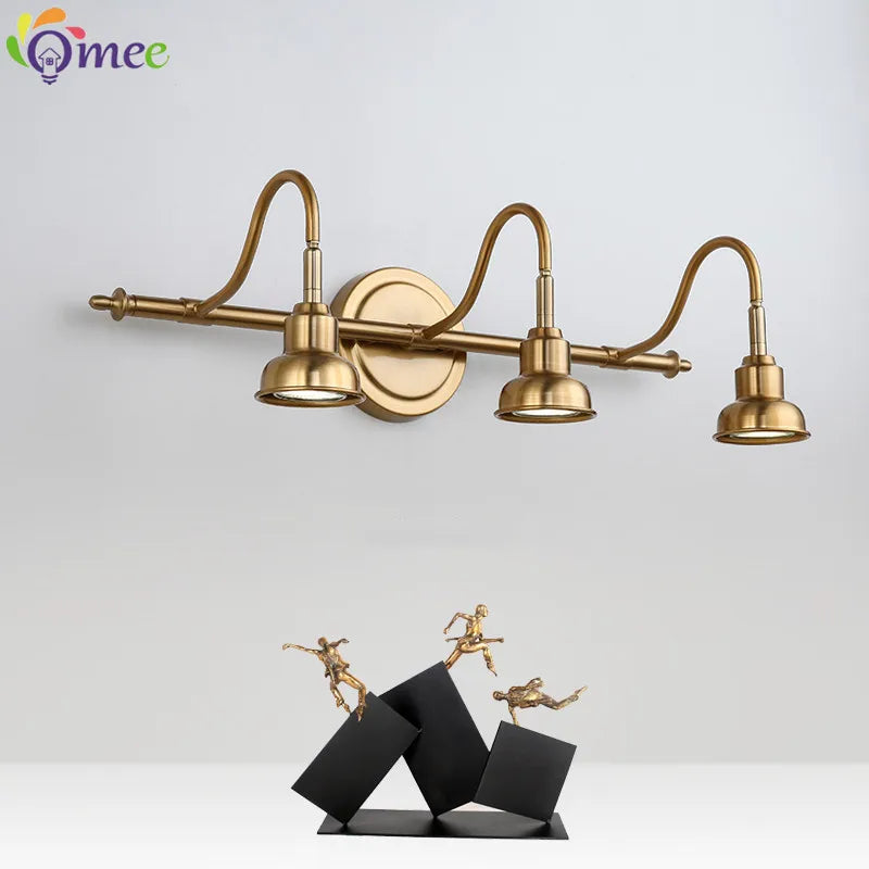 American Bronze Mirror Front Light , Bathroom Wall Lamps Mirror Light ,Powder Room Mirror Wall Lights Lighting LED Makeup Mirror - view 5