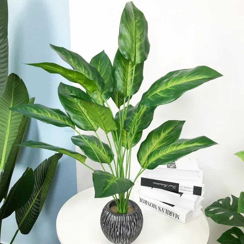 Artificial plants strelitzia and monstera for tropical decoration - view 2