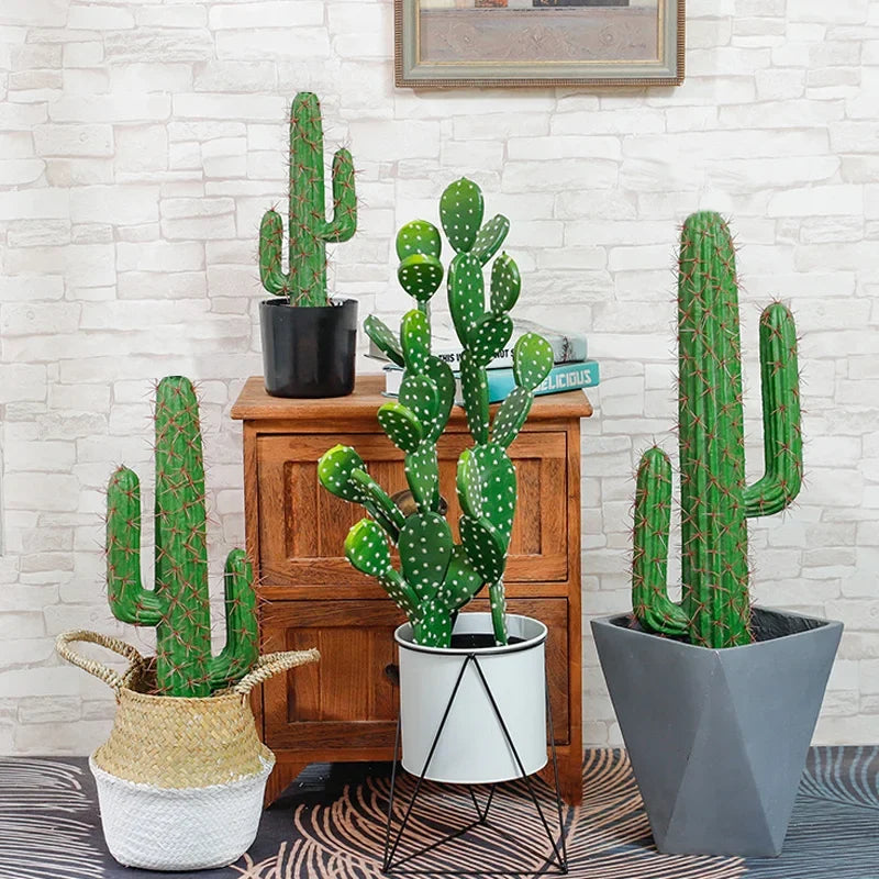 Artificial decorative cactus for modern tropical decoration