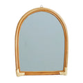 Wall mirror hanging rattan for practical makeup - A