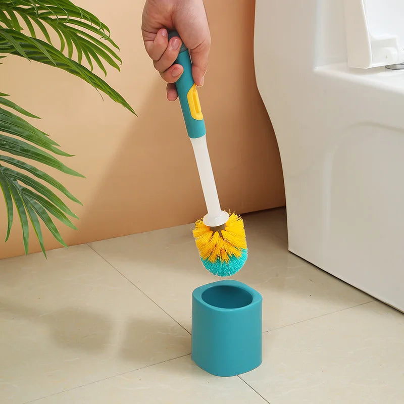 Long handle toilet brush with detergent and wall accessory - view 3
