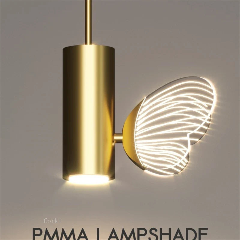 Crystal butterfly pendant light for elegant decoration - view 4