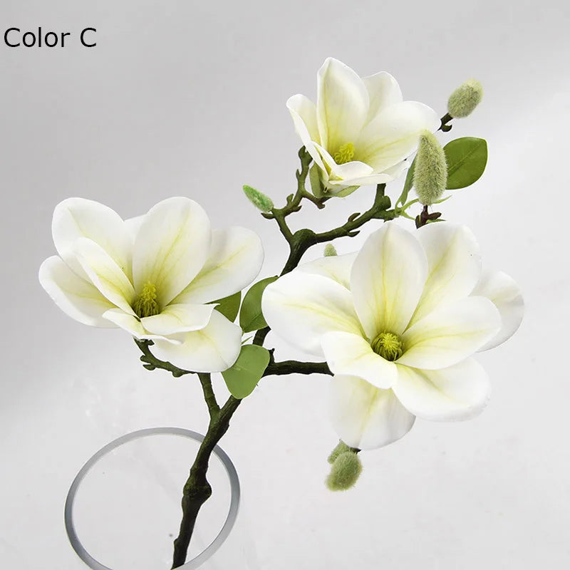 Magnolia artificial flower heads for wedding decoration and party - view 3