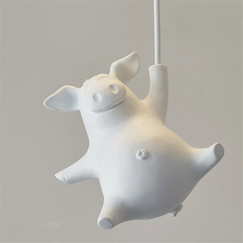 Led ceiling lamp flying pig for decoration children - view 5