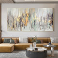 Hand Painted Gold Leaf Oil Painting on Canvas