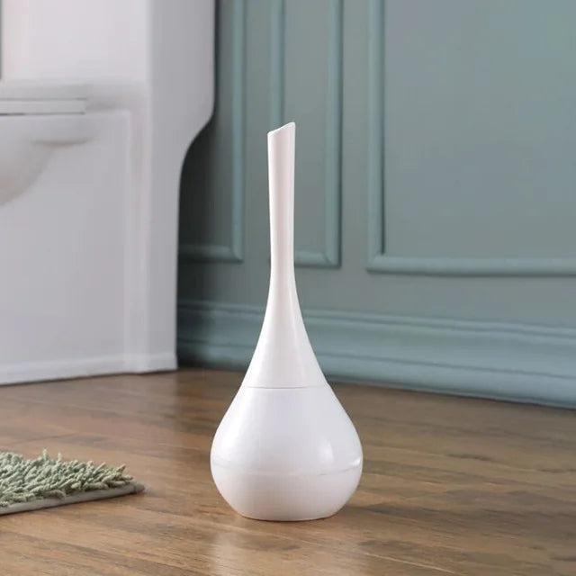 Quick drain toilet brush practical cleaning tool - Normal White