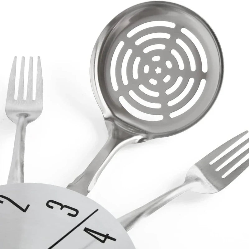 Large Kitchen Wall Clocks with Spoons and Forks,Great Home decor and Nice Gifts,Wall Clock Creativ Tableware Wall Clock - view 6