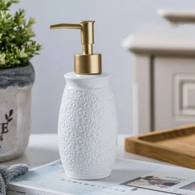 Ceramic liquid soap dispensers for bathroom gift - C