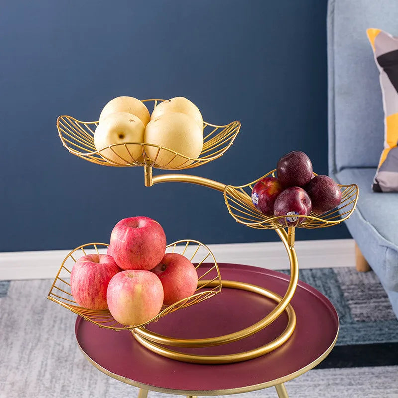 Fruit Basket, 3 Tier Fruit Basket Bowl Vegetable Organizer for Kitchen, Detachable Vegetable Storage，Fashion Fruit Bowl - view 5