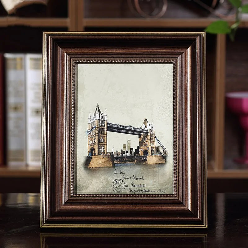 Vintage American picture frame for decoration and gift - B / 10 pouces