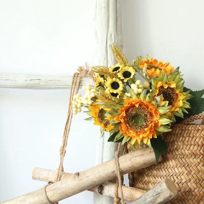 Bouquet of artificial sunflowers for wedding and floral decoration - view 4