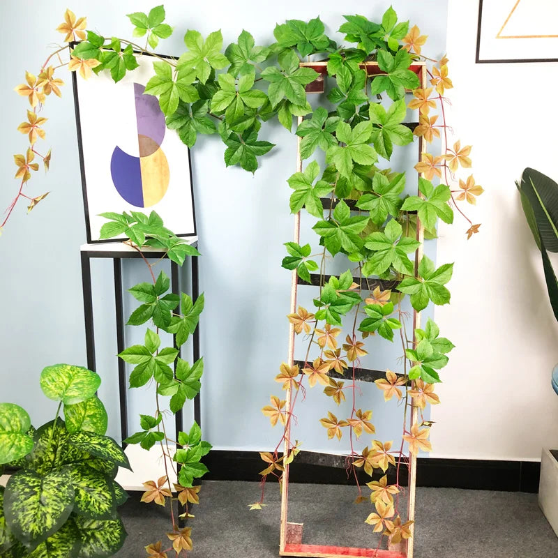 Artificial plants with large leaves for wall decoration - view 3